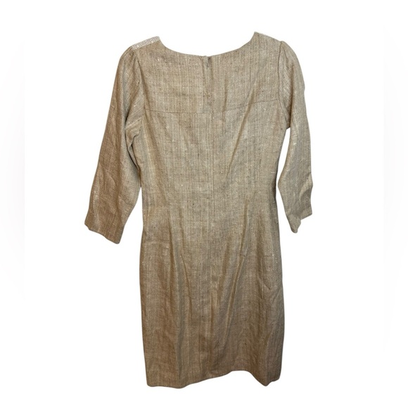 Shannon McLean Long Sleeve Burlap Eyelet Cottagecore Dress - Picture 2 of 4
